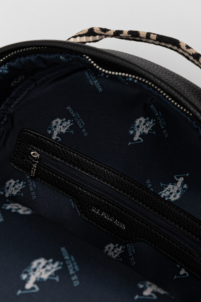 U.S. polo Assn. rucsac de oraș pentru femei, cu imitație de piele MANSION BEUE59090WVP negru