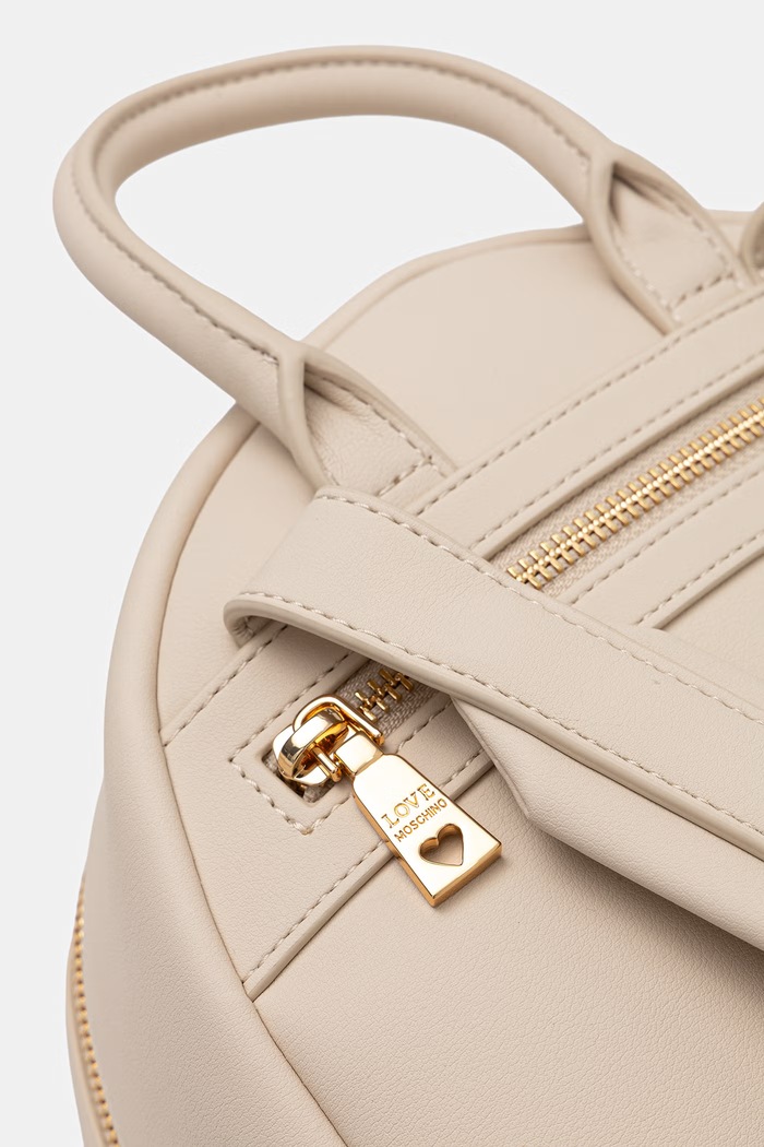 Dámsky ruksak z imitácie kože Love Moschino béžová JC4193PP0OKD0110