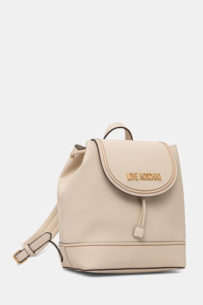 Love Moschino Plecak damski z imitacji skóry JC4257PP0OKF0110 beżowy SS26