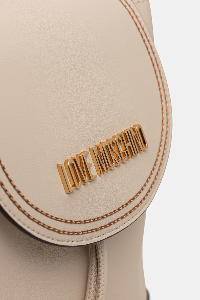 Plecak damski z imitacji skóry Love Moschino JC4257PP0OKF0110 beżowy