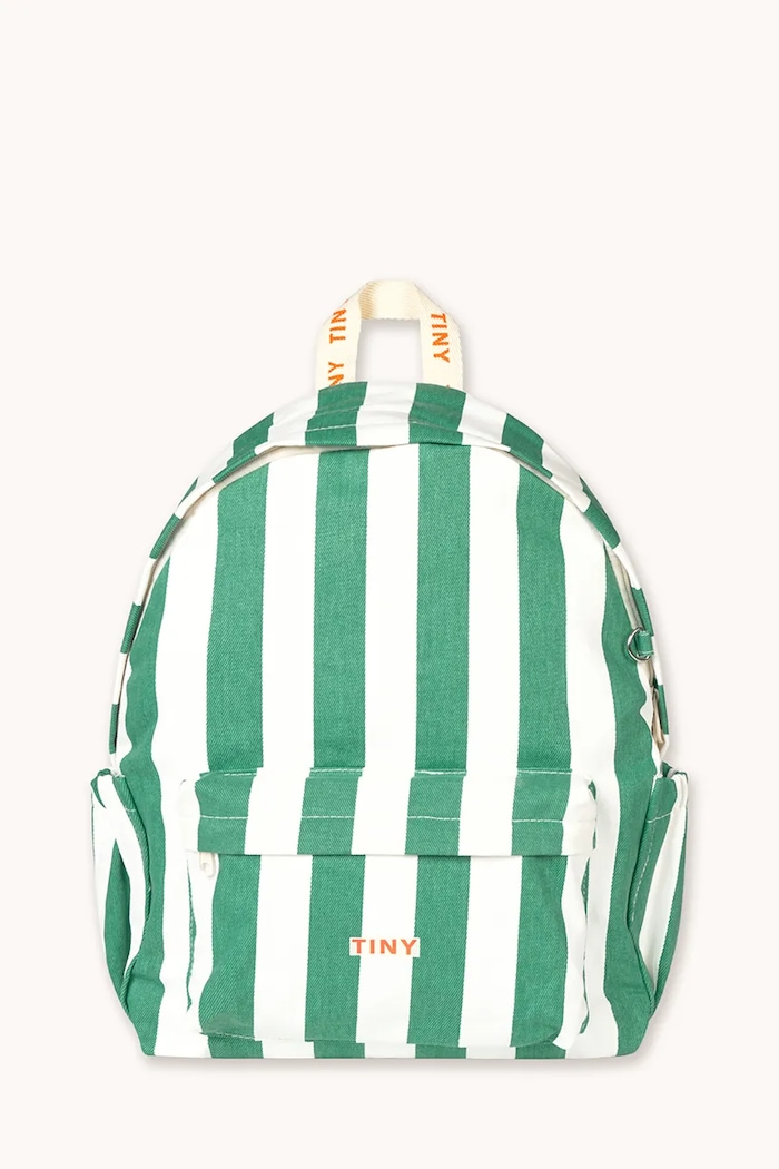 Tinycottons plecak dziecięcy EMERALD STRIPES BACKPACK SS26.501 zielony SS26
