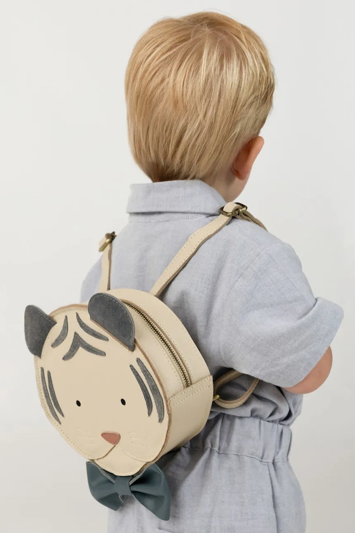 Donsje nahrbtnik otroški usnjeni Tendo Backpack Festive White Tiger bež 5519404