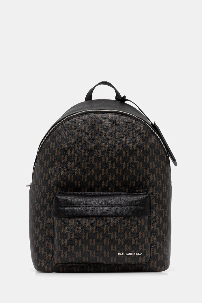 Batoh Karl Lagerfeld K/MONOGRAM vzorovaný hnědá B1M30221