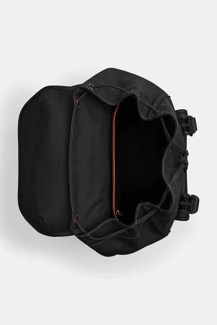 Шкіряний рюкзак Coach League Flap Backpack чорний CU072