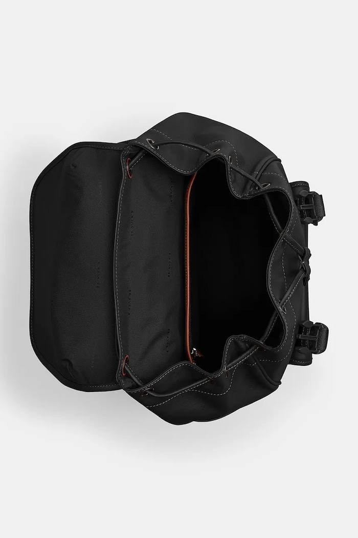Шкіряний рюкзак Coach League Flap Backpack чорний CU072