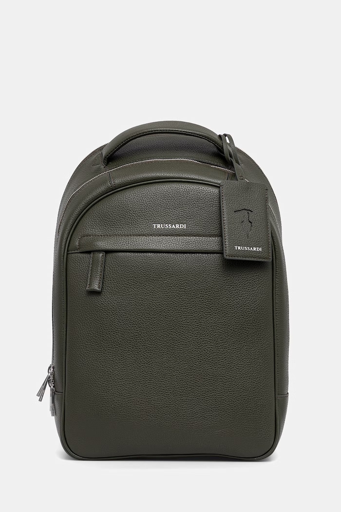 Kožený ruksak Trussardi usňová koža zelená Z698E006311N