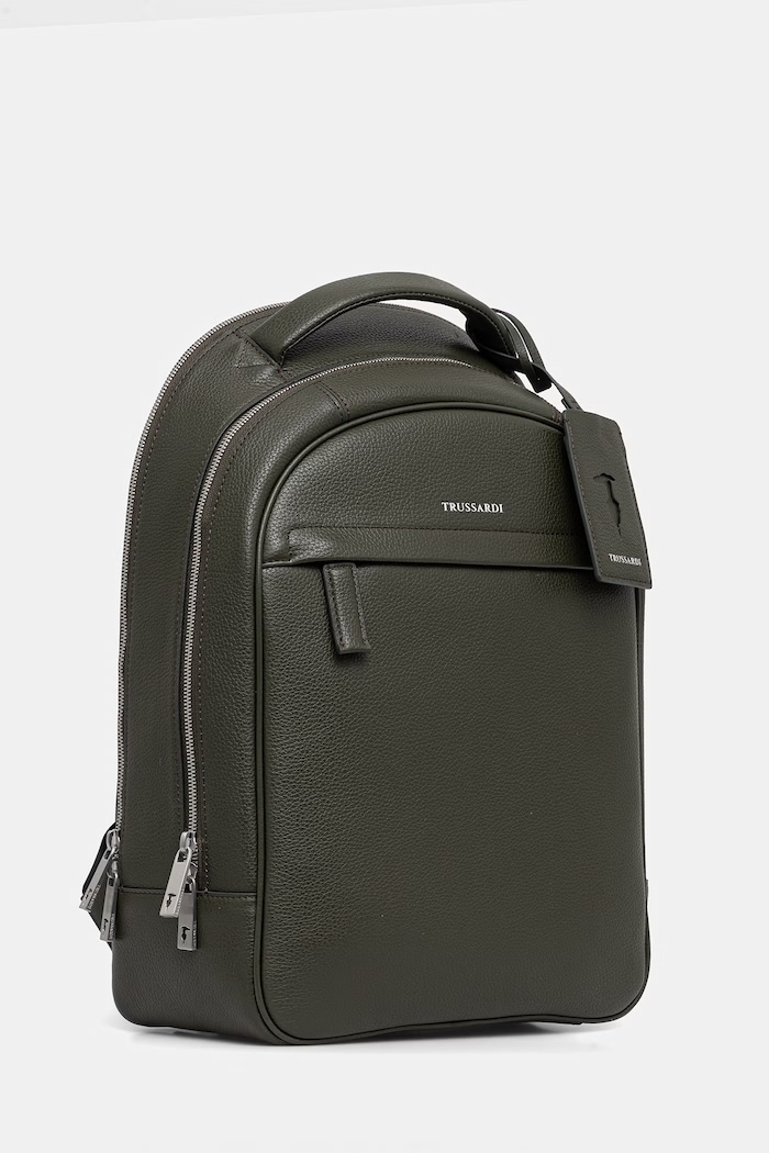 Kožený ruksak Trussardi Z698E006311N zelená SS26