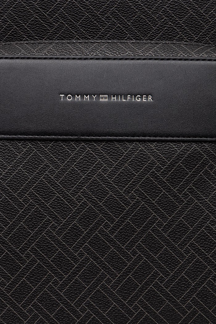 Tommy Hilfiger Σακίδιο πόλης ανδρικό από απομίμηση δέρματος μαύρο AM0AM14137