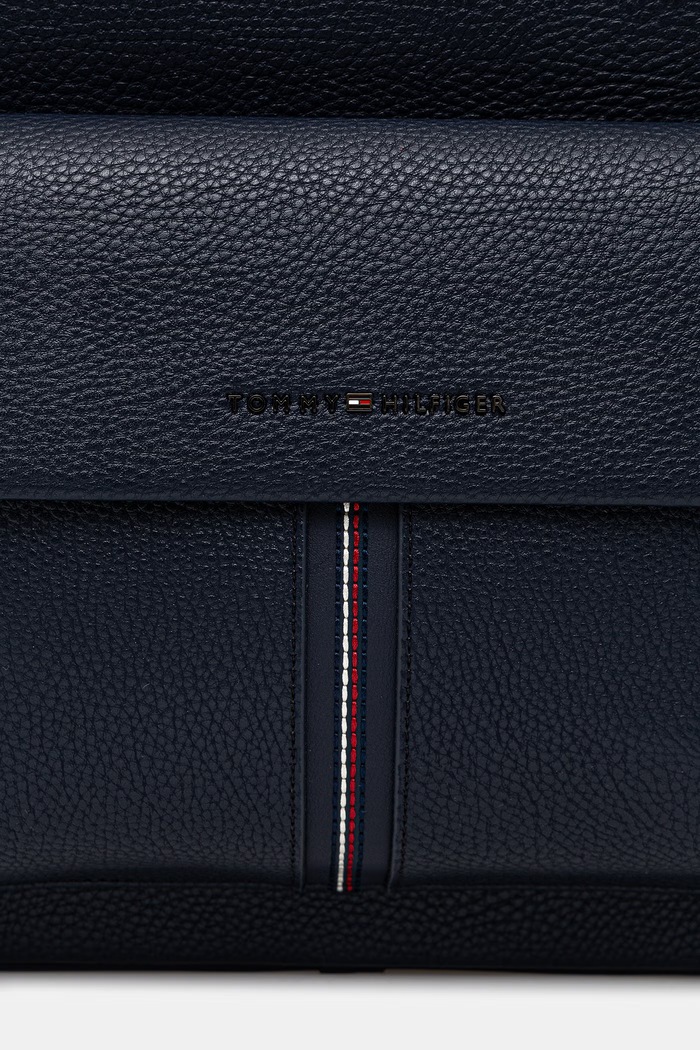 Tommy Hilfiger Σακίδιο ανδρικό από απομίμηση δέρματος σκούρο μπλε AM0AM14165