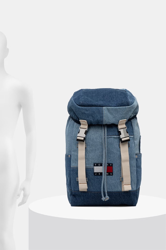Tommy Jeans kabinový cestovní batoh dámský džínový AM0AM14268