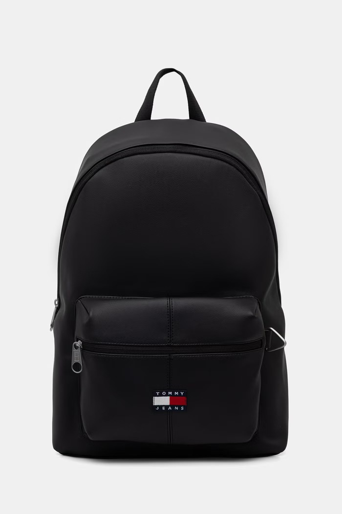 Tommy Jeans batoh pánský z imitace kůže černá AM0AM14290