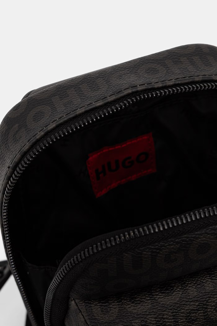 HUGO rucsac pentru bărbați, cu imitație de piele Quantic Monostrap 50564323 negru
