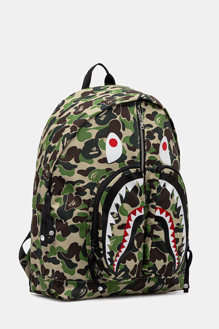 A Bathing Ape Camo Shark backpack 0ZXBGM002891Q green SS26