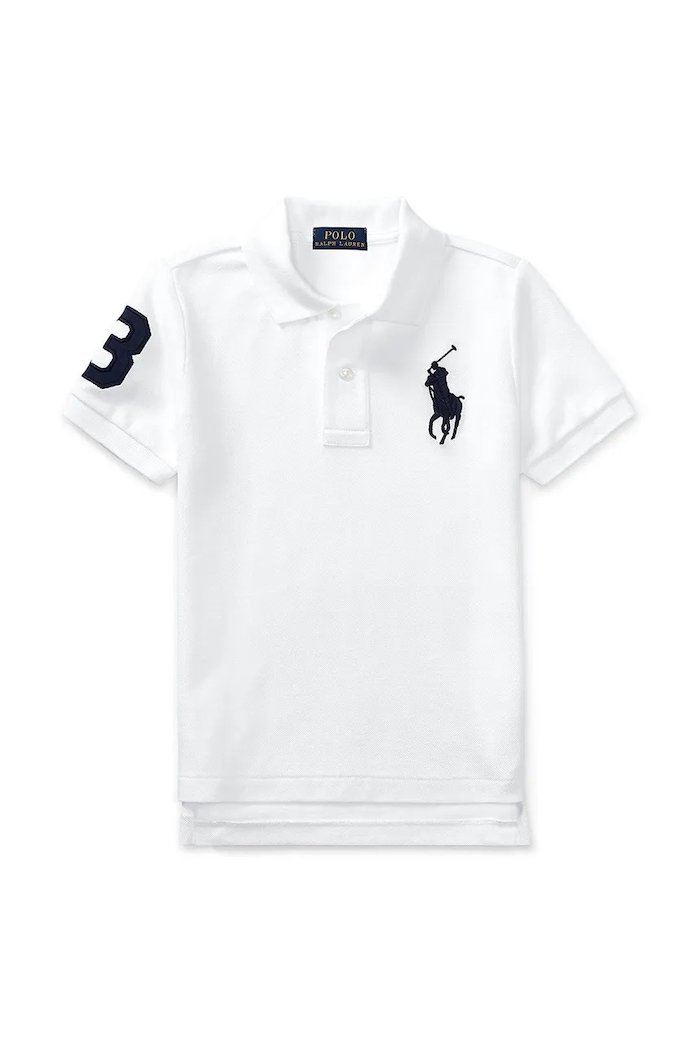 Polo Ralph Lauren tricouri polo din bumbac pentru copii 322670257006 alb SS26