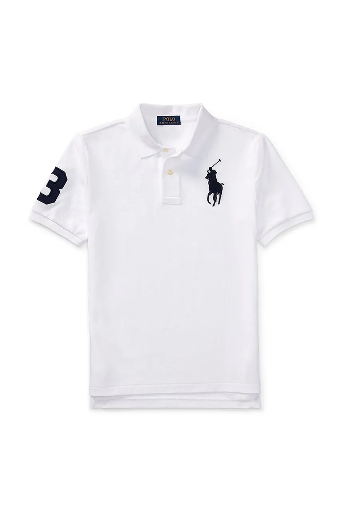 Detská bavlnená polokošeľa Polo Ralph Lauren 323670257006 biela SS26