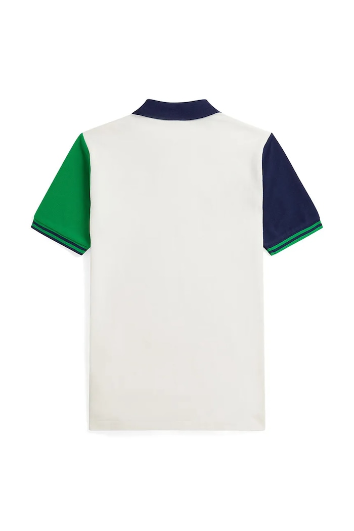 Detská bavlnená polokošeľa Polo Ralph Lauren 323A95790001 biela SS26