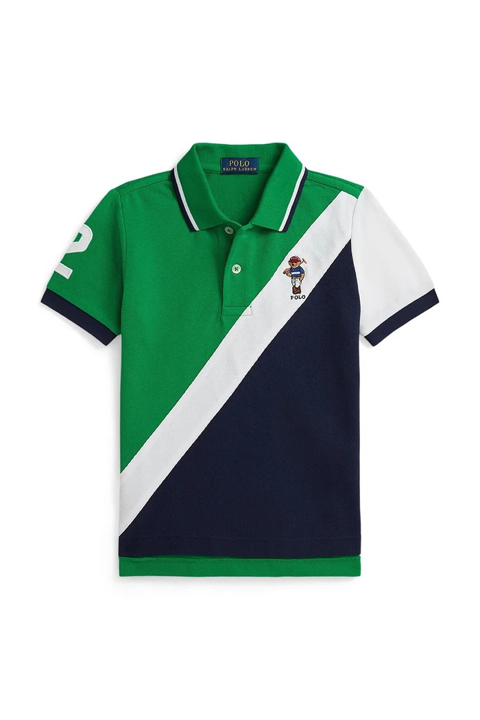 Polo Ralph Lauren polo bawełniane dziecięce wzorzyste zielony 322A96603001