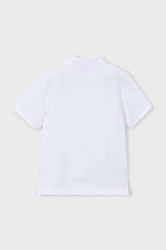 Mayoral polo bawełniane dziecięce 150.5A.Mini.PPY2 biały SS26