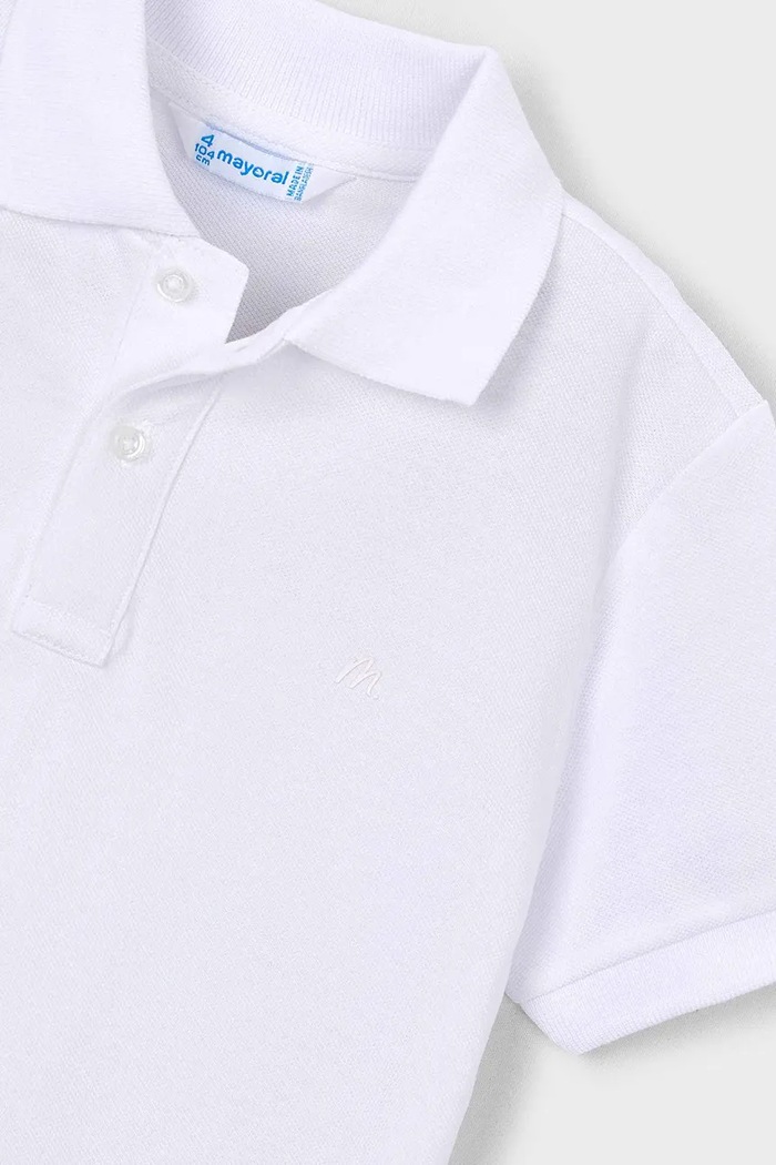 Chłopiec Mayoral polo bawełniane dziecięce 150.5A.Mini.PPY2 biały