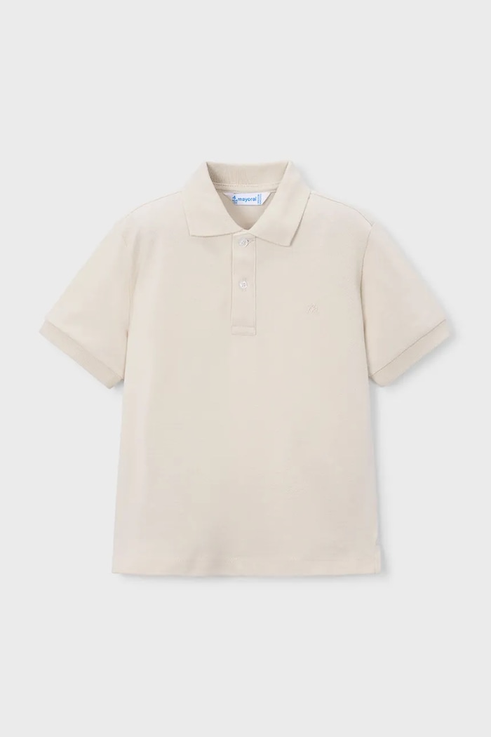 Mayoral polo bawełniane dziecięce bawełna beżowy 150.5A.Mini.PPY2