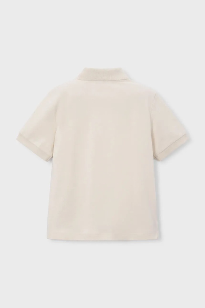 Mayoral polo bawełniane dziecięce 150.5A.Mini.PPY2 beżowy SS26