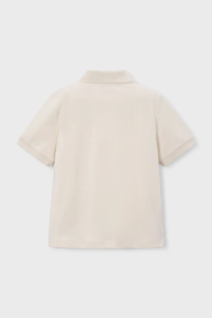Mayoral polo bawełniane dziecięce 150.5A.Mini.PPY2 beżowy SS26