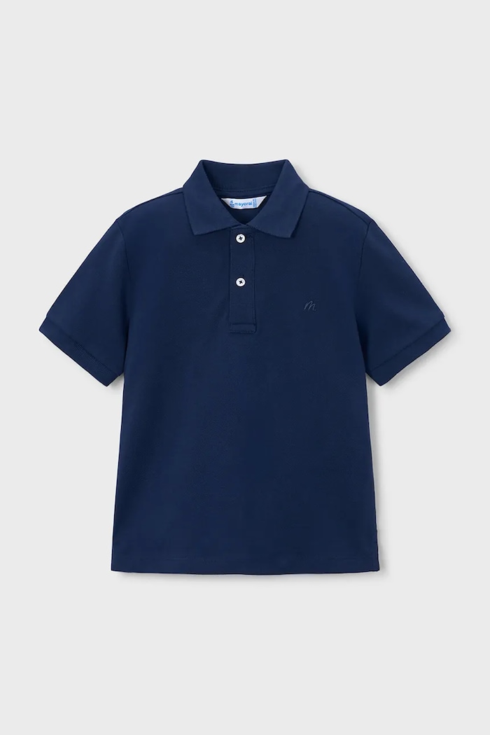 Mayoral tricouri polo din bumbac pentru copii uni bleumarin 150.5A.Mini.PPY2
