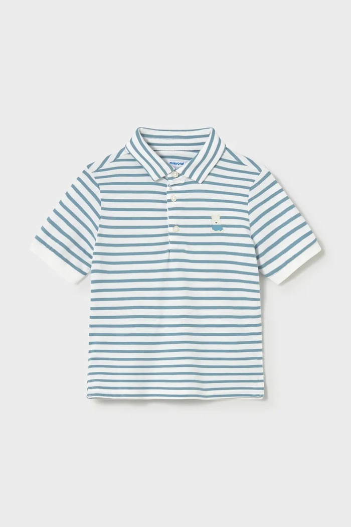 Mayoral tricouri polo din bumbac pentru copii fixat alb 1110.3F.Baby.PPY2
