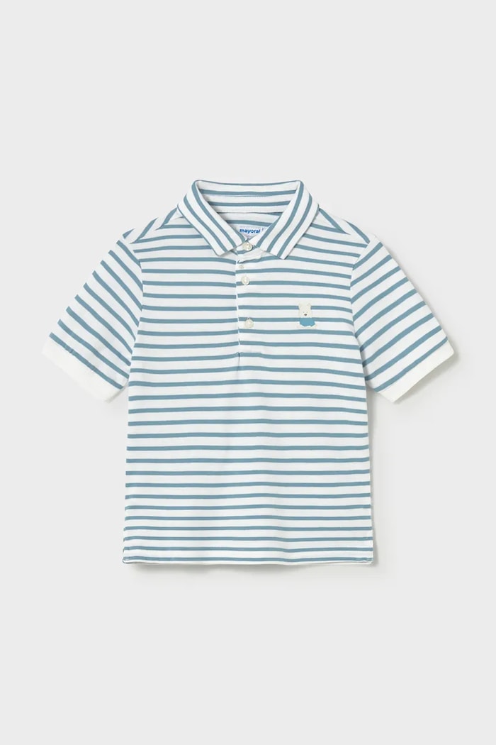 Mayoral tricouri polo din bumbac pentru copii fixat alb 1110.3F.Baby.PPY2