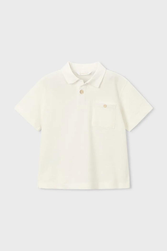 Pamučna polo majica Mayoral 3105.5C.Mini.PPY2 bež SS26