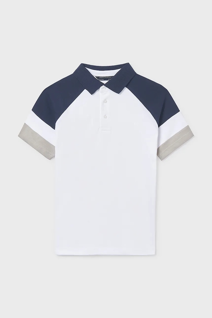 Mayoral tricou polo copii 6165.7D.Junior.PPY2 alb SS26