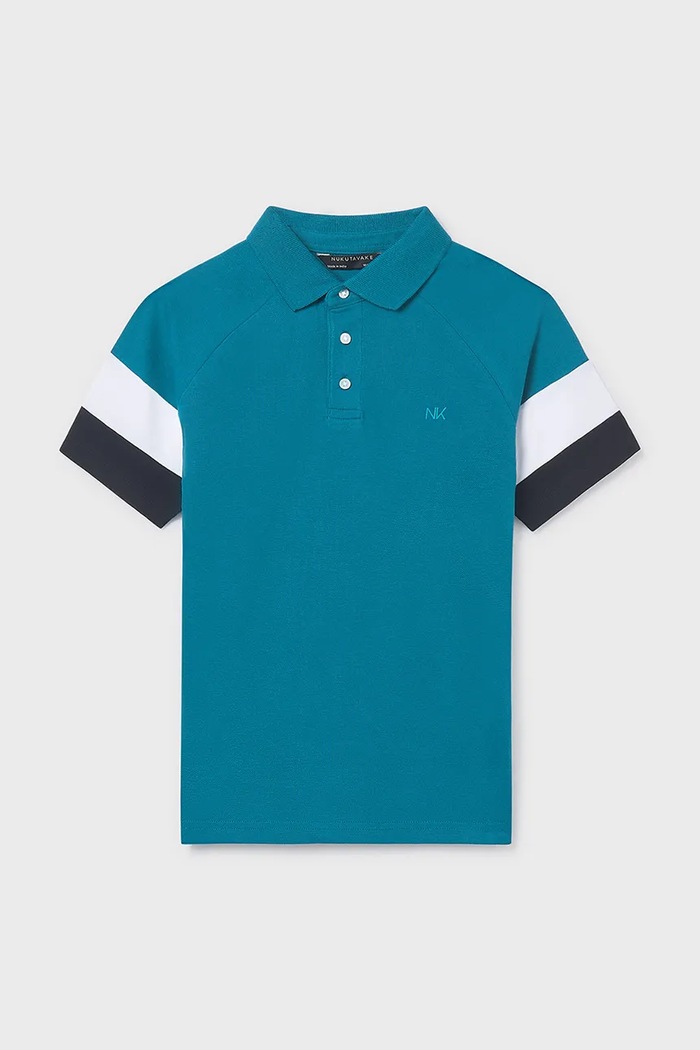 Detské polo tričko Mayoral 6165.7D.Junior.PPY2 tyrkysová SS26