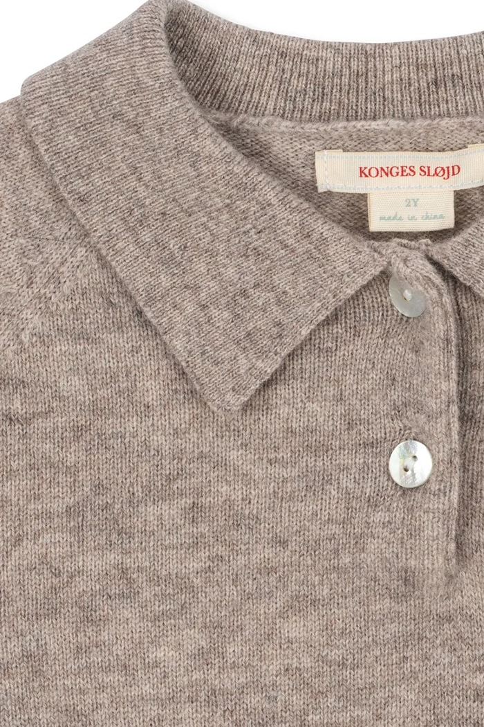 Chlapec Detský vlnený sveter Konges Sløjd BASI POLO KS104662.PPY2 béžová