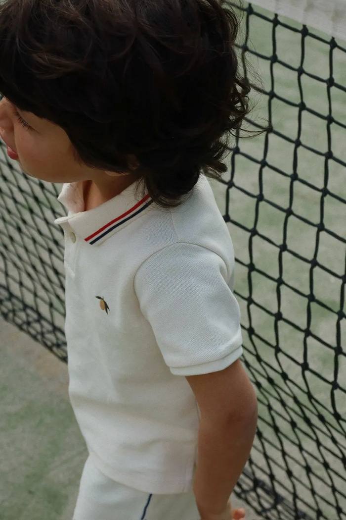 Detská bavlnená polokošeľa Konges Sløjd FLORIAN POLO SHIRT GOTS bavlna béžová KS104814.PPY2