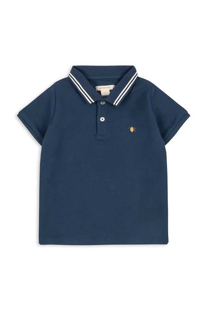 Konges Sløjd tricouri polo din bumbac pentru copii FLORIAN POLO SHIRT GOTS KS104814.PPY2 bleumarin SS26