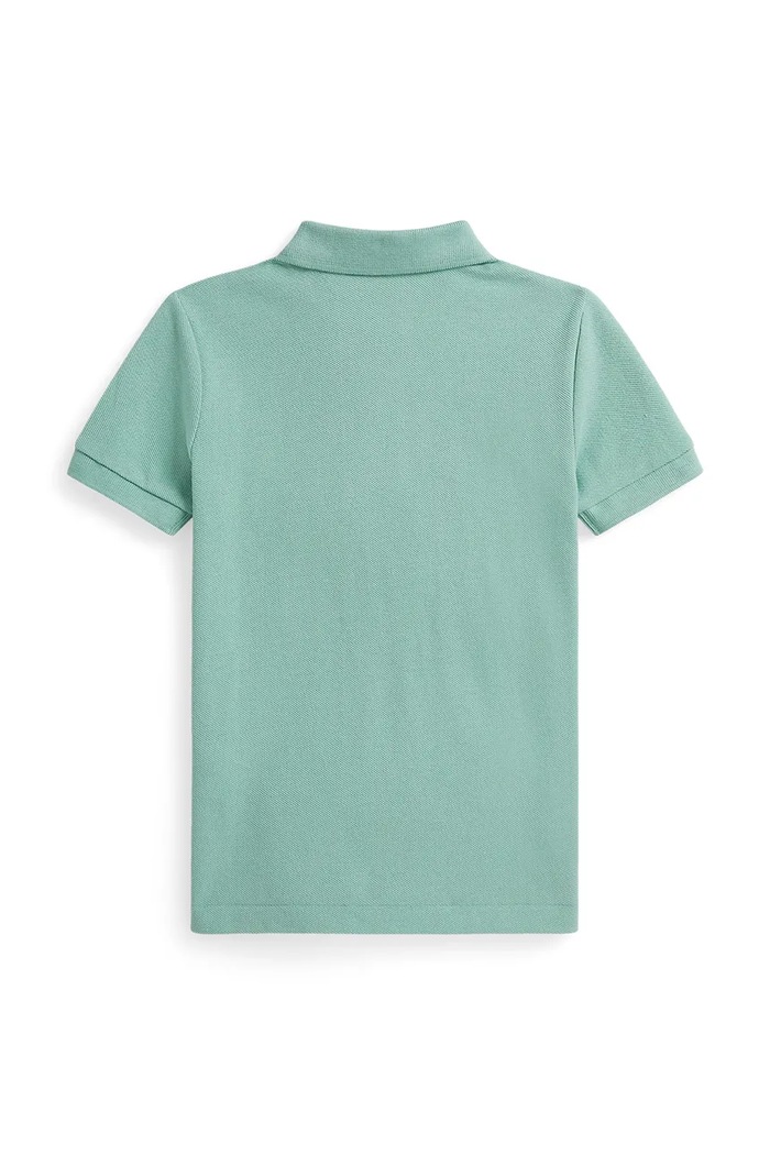 Detská bavlnená polokošeľa Polo Ralph Lauren 322703632506 tyrkysová SS26