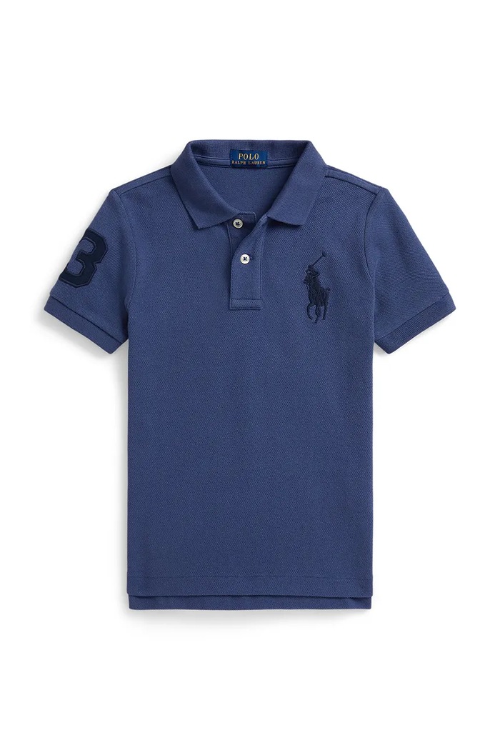 Polo Ralph Lauren tricouri polo din bumbac pentru copii fixat bleumarin 322703635505