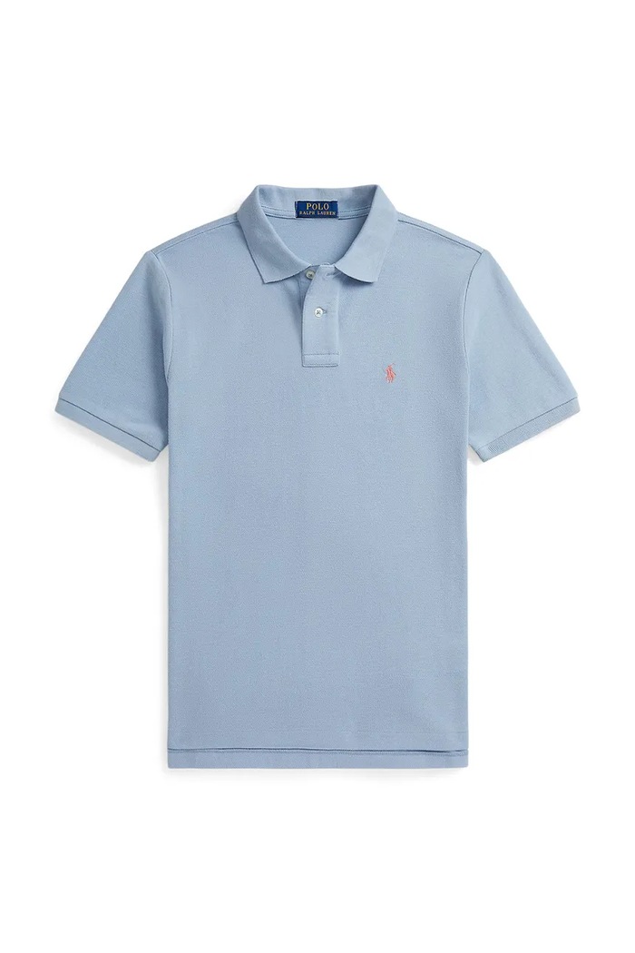 Polo Ralph Lauren tricouri polo din bumbac pentru copii uni albastru 323703632510