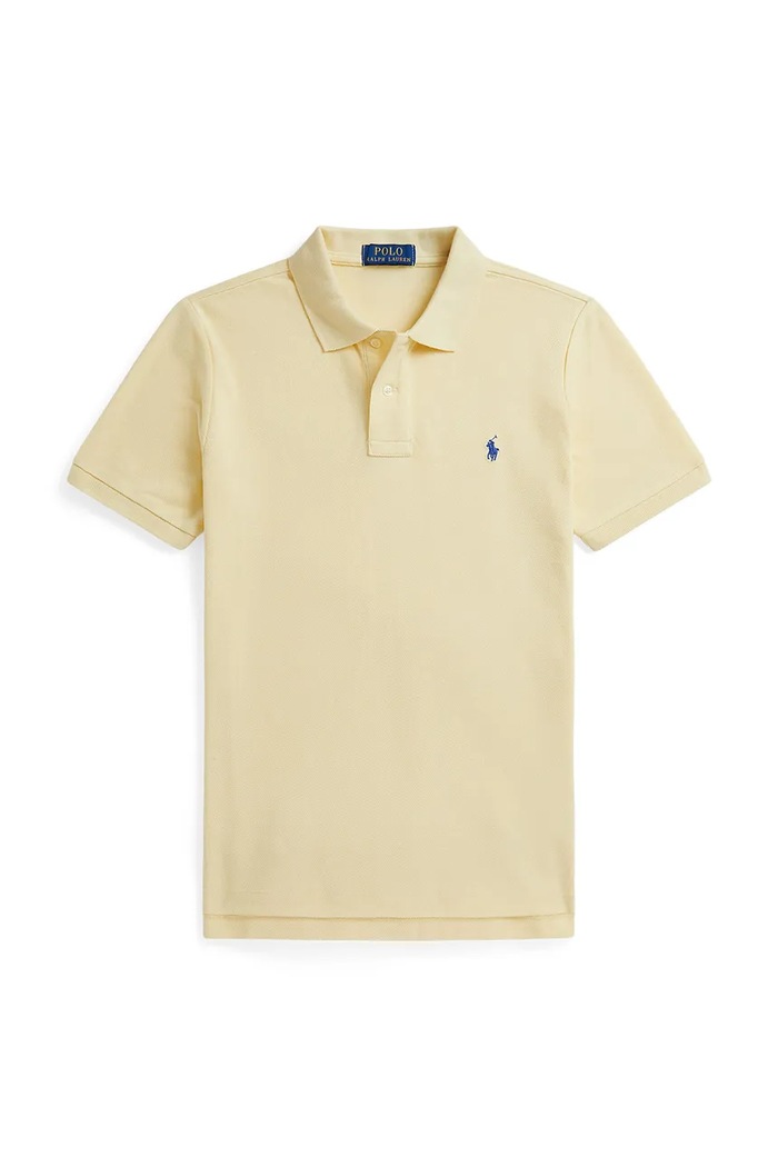 Detská bavlnená polokošeľa Polo Ralph Lauren bavlna žltá 323703632512
