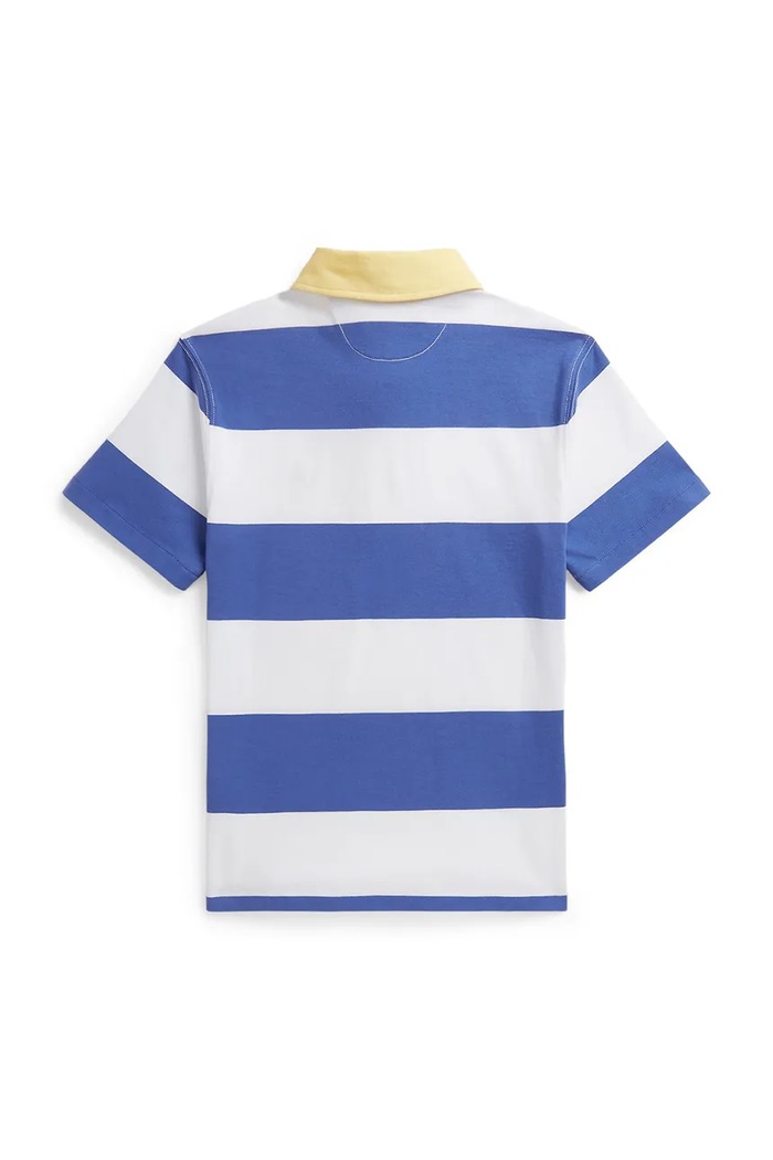 Chlapec Detská bavlnená polokošeľa Polo Ralph Lauren 323A12250004 modrá