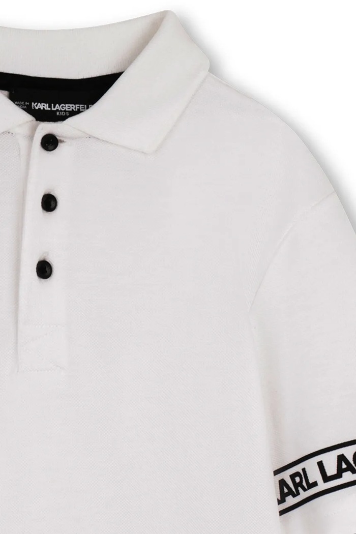 Chlapec Karl Lagerfeld polo tričko detské bavlnené Z31099.114.150 biela