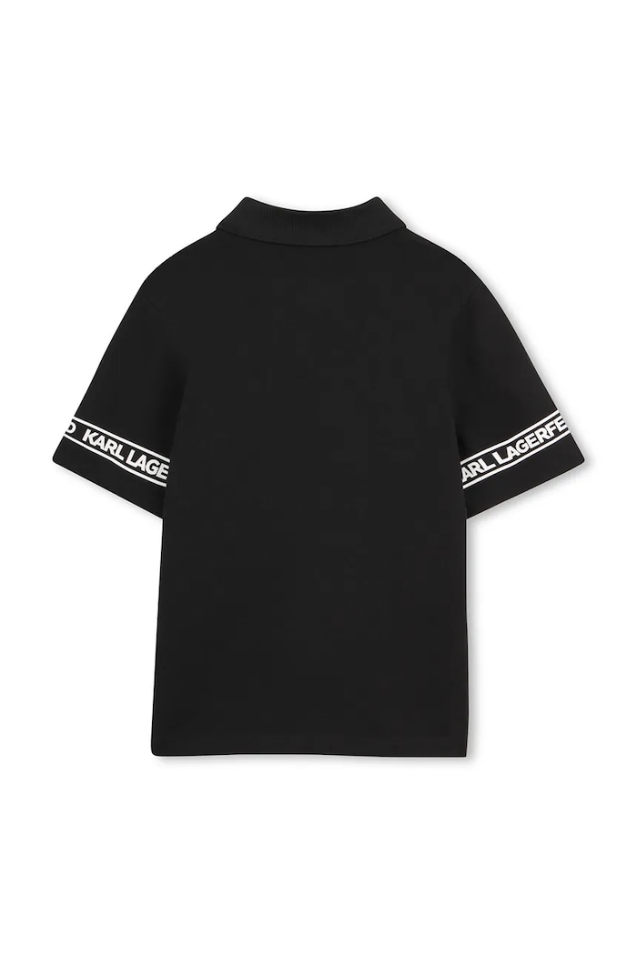 Karl Lagerfeld Polo tričko detské bavlnené Z31099.114.150 čierna SS26