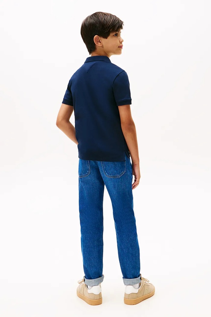 Polo dětské bavlněné Tommy Hilfiger KB0KB10007.128.176.PPY2 námořnická modř