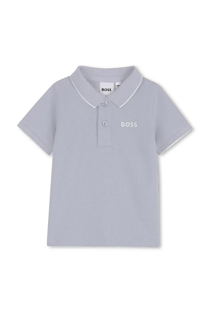 BOSS Πόλο παιδικό βαμβακερό μπλε J52713.74.81