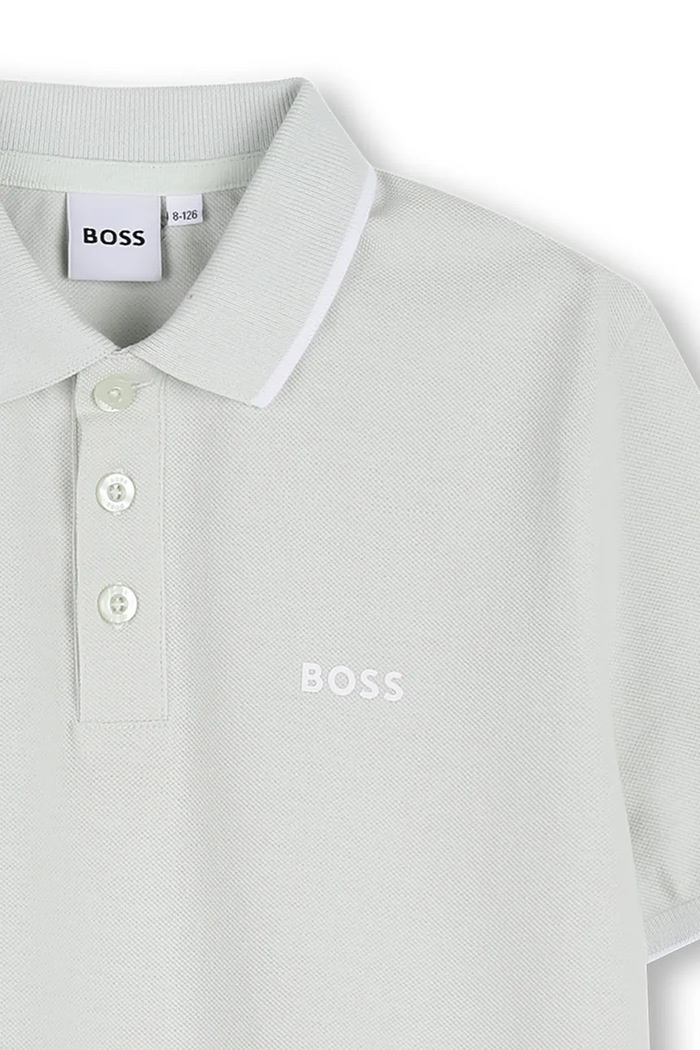 Chlapec Bavlnené polo tričko BOSS J53169.102.108 tyrkysová