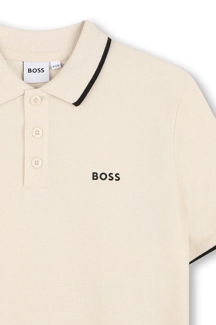 Chlapec Bavlnené polo tričko BOSS J53169.102.108 béžová
