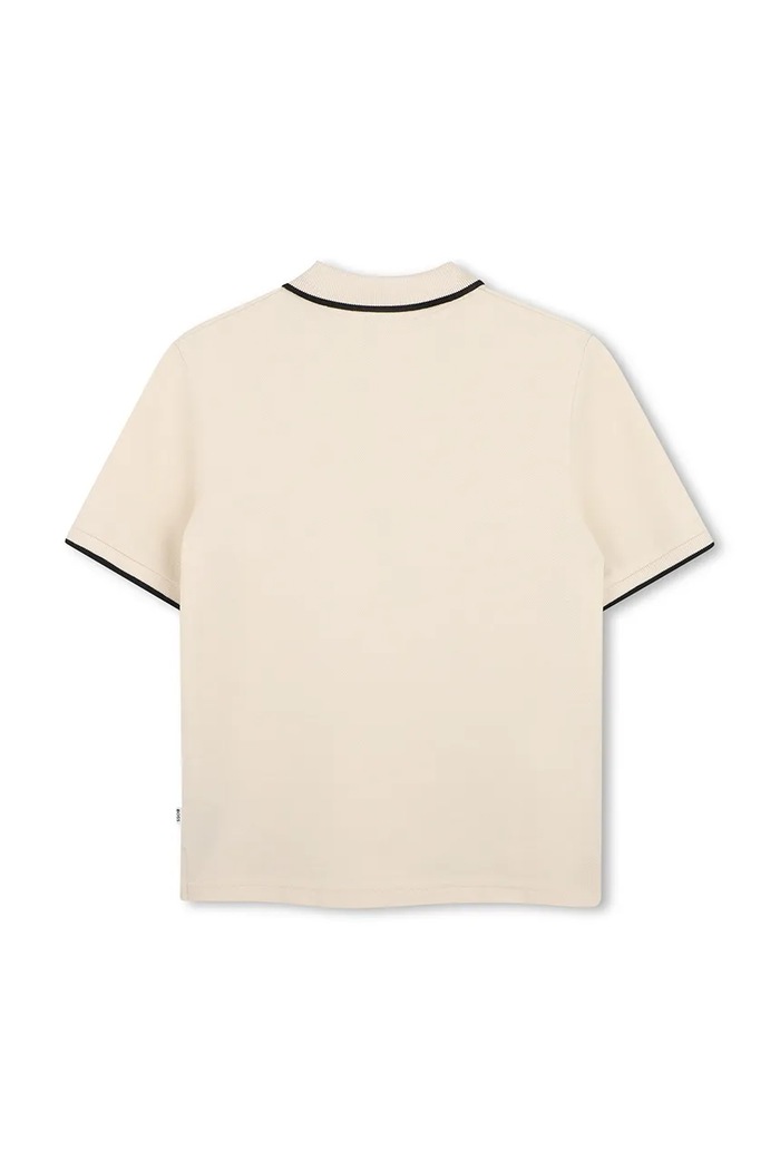 Detské polo tričko BOSS J53169.162.174 béžová SS26
