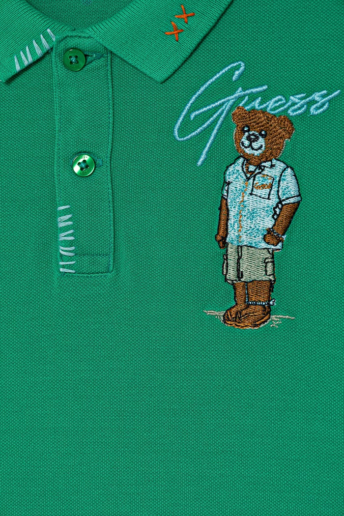 Chlapec Guess polo tričko detské bavlnené N6GP01.K9WF4.PPY2.M zelená