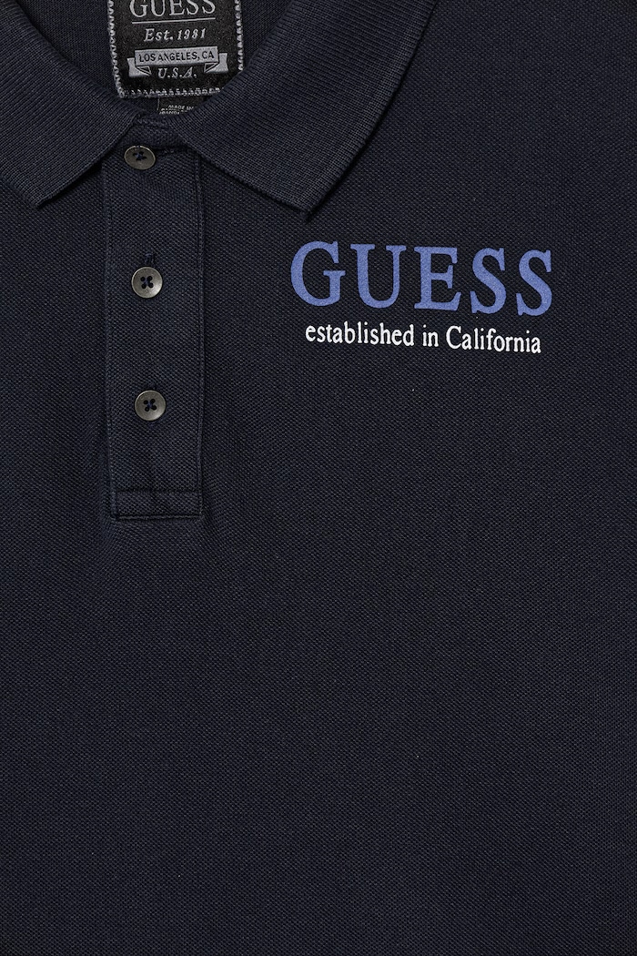 Chłopiec Guess polo bawełniane dziecięce L6GP01.K9WF4.PPY2.M granatowy