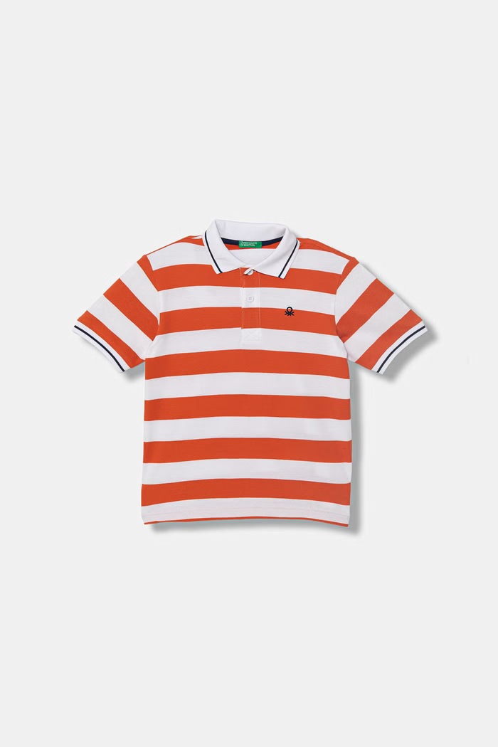 United Colors of Benetton polo tričko detské bavlnené oranžová 37JJC3023.G.Stagionale
